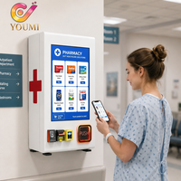Distributeur automatique intelligent de médicaments mural avec écran tactile de 32 pouces, lecteur de cartes et vérification d'identité pour hôpital
