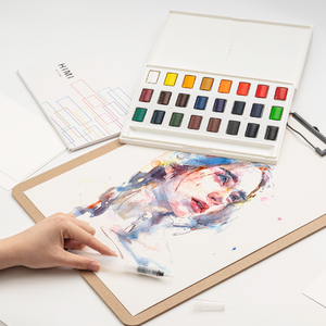 Kit de Acuarelas HIMI MIYA de 24 Colores, Estuche Blanco Lavable, Nuevo, Cuadrado - Product Image 6