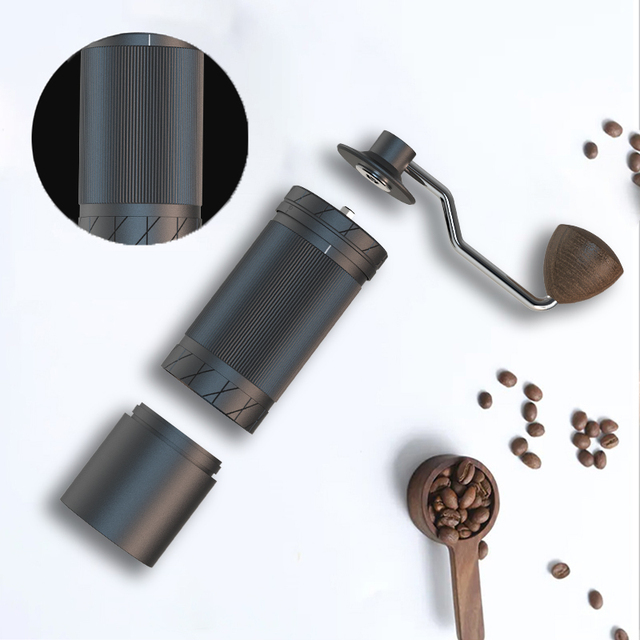 Manual Burr Blade Coffee Grinder Aluminum Housing 20g Capacity Hotel Car Outdoor Use Easy Operation Eco-Friendly Design