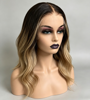Nouvelle Arrivée Perruque Personnalisée en Cheveux Humains Vierges, Perruque Lace Front à Cuticules Alignées, Perruque Lace Front Couleur T, Longueur Moyenne, Perruque HD Lace