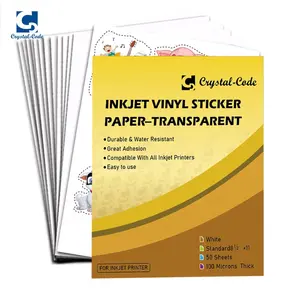 <span class=keywords><strong>Papel</strong></span> <span class=keywords><strong>autoadhesivo</strong></span> de vinilo transparente para impresora de inyección de tinta, <span class=keywords><strong>autoadhesivo</strong></span>, A4 - Product Image 1
