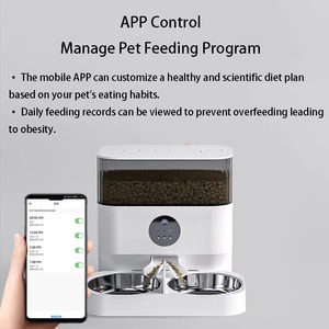 Otomatik Akıllı Mikroçipli Kamera Kediler İçin Paslanmaz Çelik Çift Kaseli Çift Yönlü Dağıtıcılı Akıllı Mama Kabı - Product Image 4