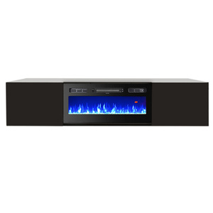 Soporte de TV de Madera con Chimenea de 72 Pulgadas, Color Blanco y Negro, con Control Remoto, Directo de Fábrica, para Sala de Estar, Modelo Tv7232fsb-a - Product Image 4