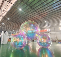 Ballons gonflables en forme de boule miroir métallique - Grande taille brillante avec certification CE/TUV et ventilateur intégré pour le gonflage