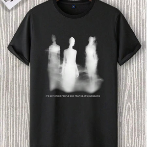 T-shirts décontractés à manches courtes imprimés pour hommes, personnalisables depuis l'usine de vêtements.F10 - Product Image 1