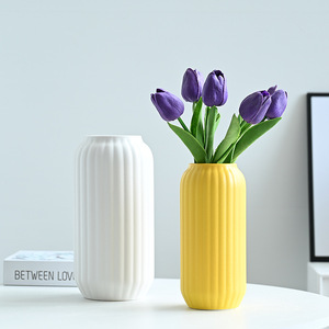 Jarrón de cerámica nórdico de gama alta para el hogar, para sala de estar, mesa de comedor, mejora la elegancia del espacio para flores secas, nutritiva con agua - Product Image 3
