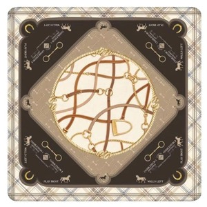 Tapis de Mahjong Américain Professionnel à Motif Équestre, Portable, Silencieux, Antidérapant, en Caoutchouc, pour Table de Mahjong, Durable - Product Image 1