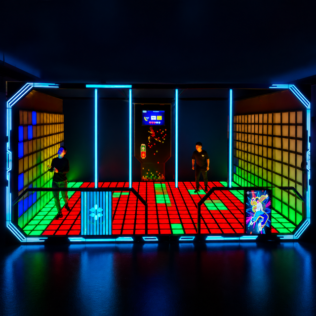 Wholesale Plastic 30x30cm LED Interactive Indoor Floor Light Grid for Trampoline Parks & Kids Educational Use-Model Super Grid