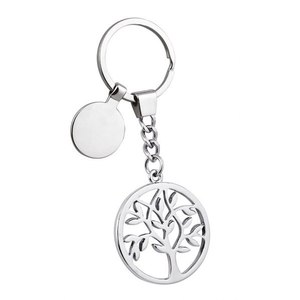 Portachiavi in metallo con albero della vita e strass, scatola non inclusa - Product Image 2