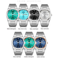 Nuevo Reloj de Pulsera de Cuarzo para Hombre, Estilo Casual de Negocios, con Correa de Acero Inoxidable y Punteros Luminosos