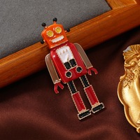 Broche robot tendance pour hommes, femmes et enfants, accessoire de sac