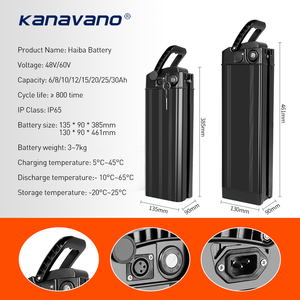 Baterai Lithium 60V Siklus Panjang 21Ah-30Ah Model Downtube Silverfish Paket Baterai <span class=keywords><strong>Lifepo4</strong></span> 500-1000W Sepeda Listrik Kargo - Product Image 6