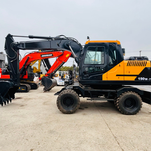 Excavadora Usada Hyundai 150W-7 Tipo Oruga, 15 Toneladas, Motor y Bomba Diésel, Excelente Rendimiento, Brazo y Pluma, Equipo de Construcción - Product Image 1