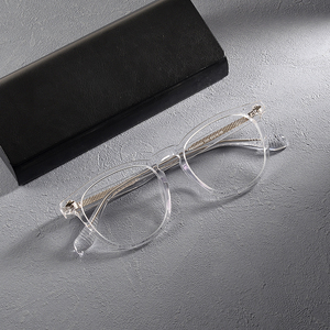 Lunettes d'ordinateur tendance à monture optique légère et pleine, avec verres en résine anti-lumière bleue, faits à la main, carrés et solides – Meilleures ventes - Product Image 6