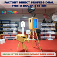 Machine de location commerciale double face pour événements, compatible iPad et écran tactile 18,5 pouces, en bois, compatible DSLR, vente directe usine