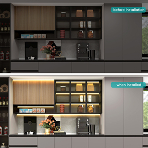 Tira de Luz LED COB 12V/24V Ultra Brillante de Alto Lumen 3000K Blanco Cálido Regulable con Sensor PIR 60W - Product Image 4