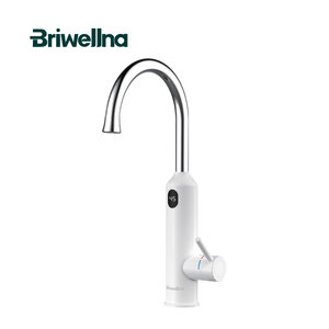 Briwellna 220V 3200W ABS Plastic Instant Hot Water Taps Electric Heating Faucet with 360 Spout for Kitchen