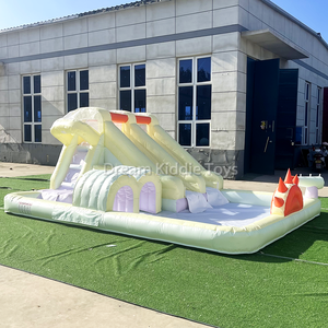 Water Splash Spinner Jumping Castle para niños Color pastel moderno inflable Bounce Slide Combo con Splash Pool <span class=keywords><strong>Castillo</strong></span> - Product Image 3