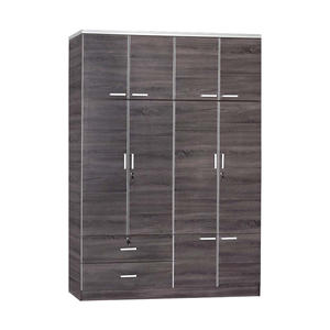 OEM Stylish <b>White</b> Oak Color 4-Door Wardrobe Mirror Interior Storage <b>Drawers</b> <b>for</b> Home Office Hotel Apartment <b>Bedroom</b> Furniture - Product Image 3