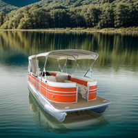 2024 Kinlife CE 5.8m/ 19ft bateau ponton en aluminium pour 12 surfeurs pour l'activité de plein air Breezy Calm Waters
