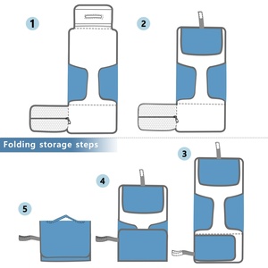Nuevo Tapete Impermeable para Cambiar Pañales con Lazos Rosas Personalizados, Bolsa Portátil Plegable para Cambiar Pañales para Viajes - Product Image 6