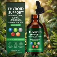 Complément Alimentaire Herbal Sans Alcool à Base d'Iode et d'Ashwagandha pour le Soutien de la Thyroïde et l'Équilibre Hormonal Féminin, Marque Privée OEM en Gros
