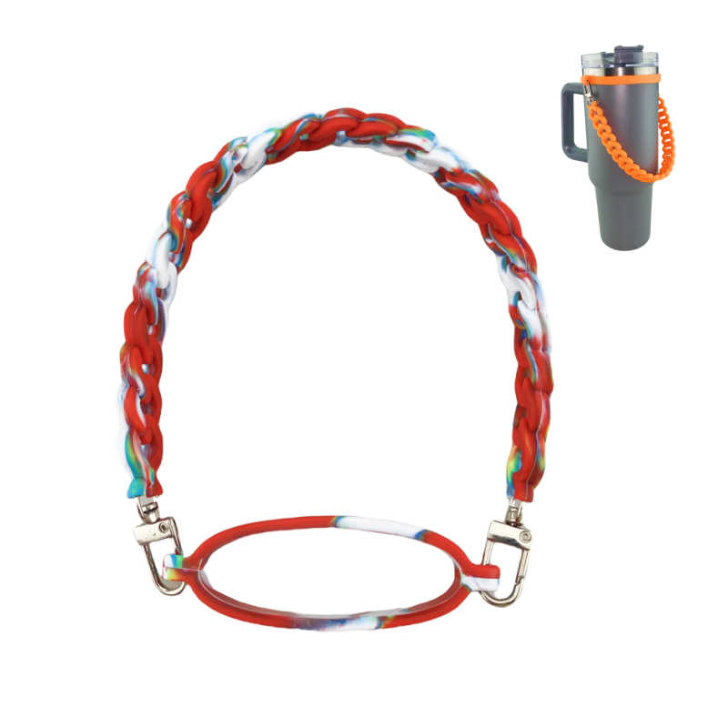 Reusable Portable Soft Silicone Cup Water Bottle Holder Handle Sling Lanyard Carrier Elastic Colored Strap Cup Accessories Image 3
