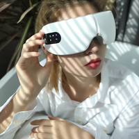Appareil de massage des yeux sans fil intelligent, relaxation musicale, masque de massage des yeux pour le sommeil, appareil de soulagement de la fatigue et du stress avec fonction de chauffage