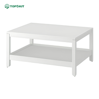 Table basse double couche minimaliste de style nordique pour petits appartements, mobilier moderne pour salon