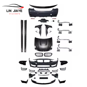 Pièces de voiture automobiles Style M3 pour 2013-2018 BMW Série 3 F30 M3 PP Kits de carrosserie de pare-chocs Jupes latérales Tuyau d'échappement et garde-boue de capot - Product Image 1