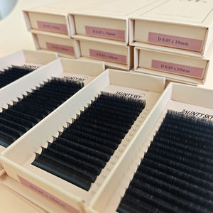 Заводская цена, индивидуальная марка, классические накладные ресницы, товары, тёмные матовые черные бархатные кашемировые накладные ресницы - Product Image 1