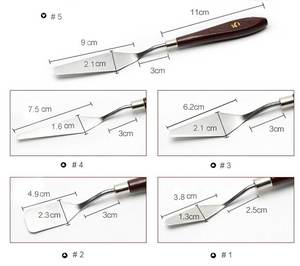 أدوات خلط الألوان الزيتية Bview <span class=keywords><strong>Artist</strong></span> 5 spood مقبض خشبي - Product Image 6