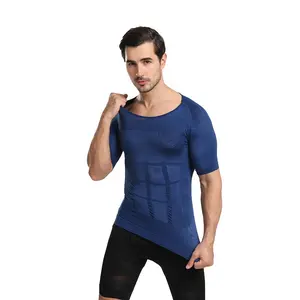 Moldeador de Cuerpo Adelgazante para hombre, ropa moldeadora de abdomen, chaleco quemador de grasa, ropa interior de modelado, corsé, entrenador de cintura, Top, camisa de faja muscular