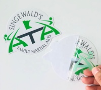 Autocollants transparents étanches avec logo d'entreprise de marque personnalisée, autocollants transparents auto-adhésifs au fini brillant pour emballage, étiquette circulaire