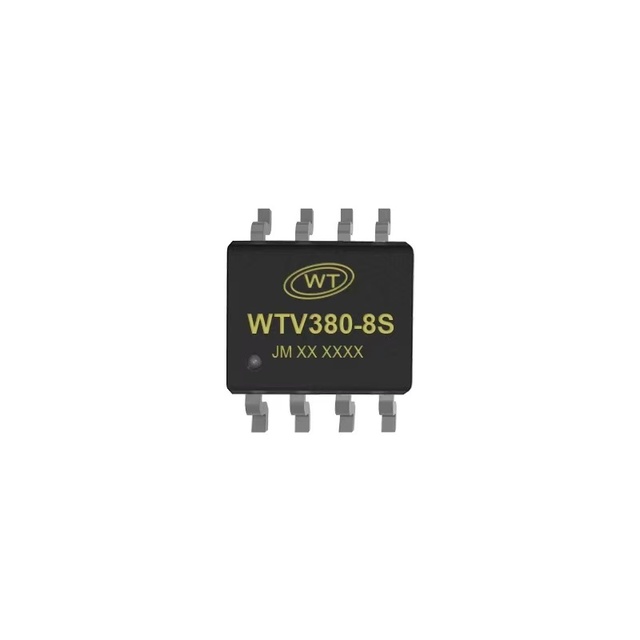 WTV380 8 Pin Music Voice Chip Serial Port Control General Speech IC Programmable Sound Chip 16 Bit ADC 380s Voice Chip IC