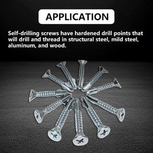 Tùy chỉnh thép carbon mạ kẽm tự khoan vít với cánh có sẵn trong inch và hệ thống đo lường số liệu - Product Image 4