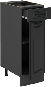 <span class=keywords><strong>Meuble</strong></span> de <span class=keywords><strong>cuisine</strong></span> modulaire 46 <span class=keywords><strong>cm</strong></span> sans plan de travail Anthracite avec pieds réglables <span class=keywords><strong>3</strong></span> étagères Poignée et bouton - Product Image 4