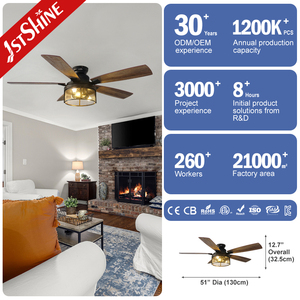 Ventilateur de plafond 6 en 1, 5 <span class=keywords><strong>lames</strong></span> en fer, avec télécommande, modèle unique et moderne, pour abat-jour - Product Image 3