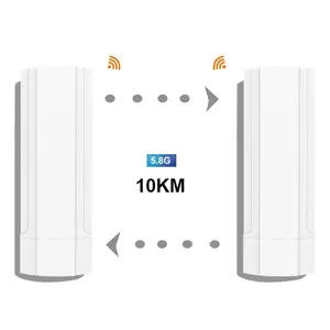 10Km de largo alcance transmisión inalámbrica Wifi aire 10Km Punto a Punto antena inalámbrica Wifi al aire libre edificio a edificio