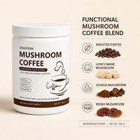 Mélange de champignons fonctionnels en pot de 300g, marque distributeur, 10g par portion, supplément de café aux champignons pour le bien-être quotidien