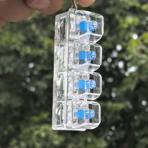 Llavero Transparente con 4 Teclas de Teclado Mecánico, con Luz LED, Botón de Presión, Juguete Antiestrés - Product Image 1