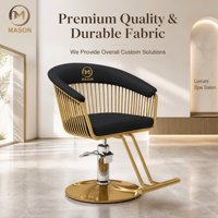 Chaise de coiffure professionnelle pour salon, dossier en fil d'acier, design moderne et minimaliste, base d'origine chinoise, pour permanentes, coloration et coupe de cheveux
