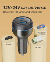 Chargeur de voiture GaN triple port USB-C/USB-A 165W PD 31 à charge ultra-rapide avec prise allume-cigare pour téléphones et ordinateurs