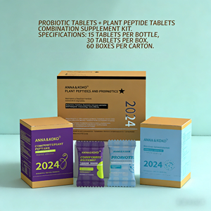 Kit de Compléments Combinés : Comprimés Probiotiques et Comprimés de Peptides Végétaux, Bonbons Probiotiques et Peptides Composés <span class=keywords><strong>pour</strong></span> la Perte de <span class=keywords><strong>Poids</strong></span> - Product Image 1
