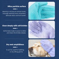 Gants de bain magiques en silicone pour chats, en stock pour les produits de bain pour animaux, gants-brosses (1 paquet)