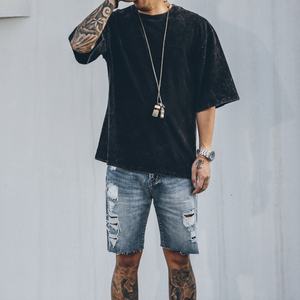 Fashion Ripped Hole Denim <b>Shorts</b> <b>Men</b> Summer Slim Skinny Straight Casual <b>Jeans</b> <b>Shorts</b> <b>Men</b> Vintage Low Waist <b>Short</b> - Product Image 6