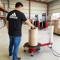 Machine d'emballage sous film étirable en plastique PE entièrement automatique 40/60 cm pour l'emballage des aliments et des boissons Haute précision
