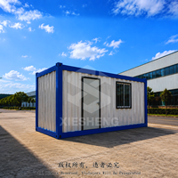 Bureau de chantier modulaire préfabriqué robuste avec fenêtres de sécurité pour projets de construction