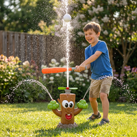 Jouet d'arrosage d'eau pour enfants 2-en-1 : Fontaine flottante et batte de baseball avec 4 balles – Idéal pour les jeux d'été en extérieur et les fêtes de jardin