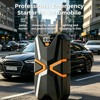 Arrancador de Coches Multifuncional de 12V con Pantalla Digital, Suministro Externo Universal de Carga Rápida y Segura (8000mAh, 10000mAh, 12000mAh, 16000mAh)
